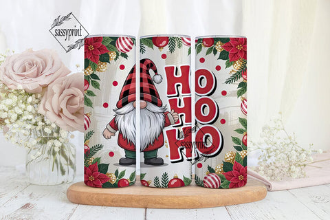 Christmas Gnome 20oz Tumbler Wrap Sublimation sassyprint 