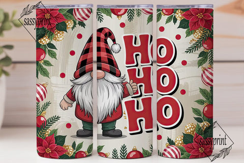 Christmas Gnome 20oz Tumbler Wrap Sublimation sassyprint 