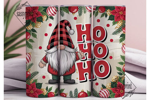 Christmas Gnome 20oz Tumbler Wrap Sublimation sassyprint 