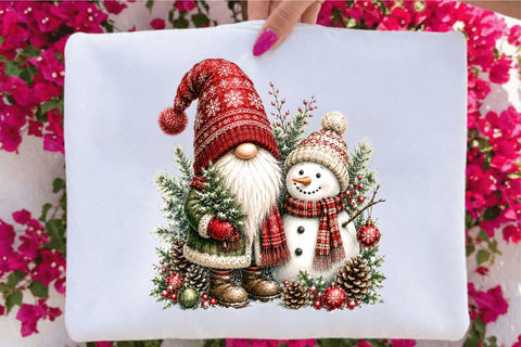 Christmas Gnome and Snowman PNG Clipart Sublimation SVGArt 