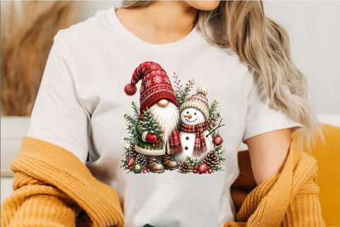 Christmas Gnome and Snowman PNG Clipart Sublimation SVGArt 