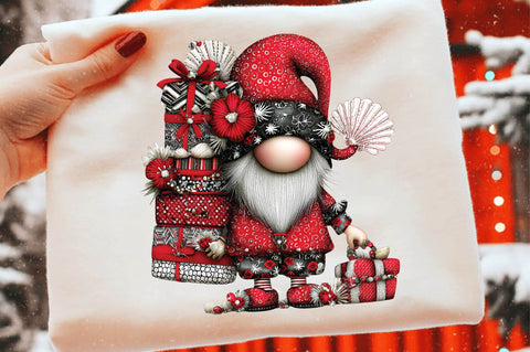 Christmas Gnome Clipart PNG Sublimation SVGArt 