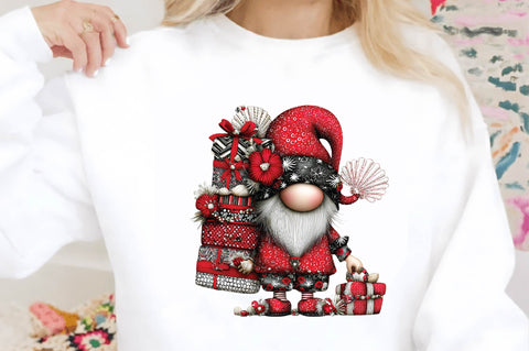 Christmas Gnome Clipart PNG Sublimation SVGArt 