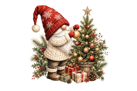Christmas Gnome Clipart Sublimation SVGArt 