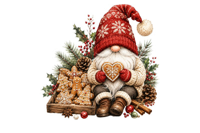 Christmas Gnome Clipart Sublimation SVGArt 