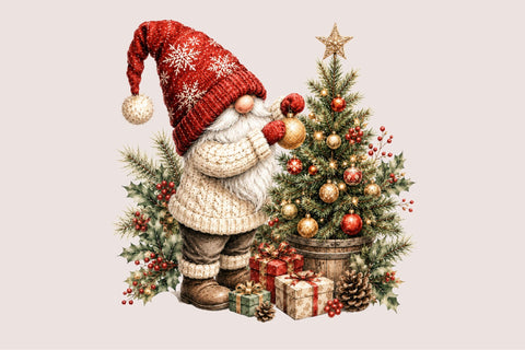 Christmas Gnome Clipart Sublimation SVGArt 
