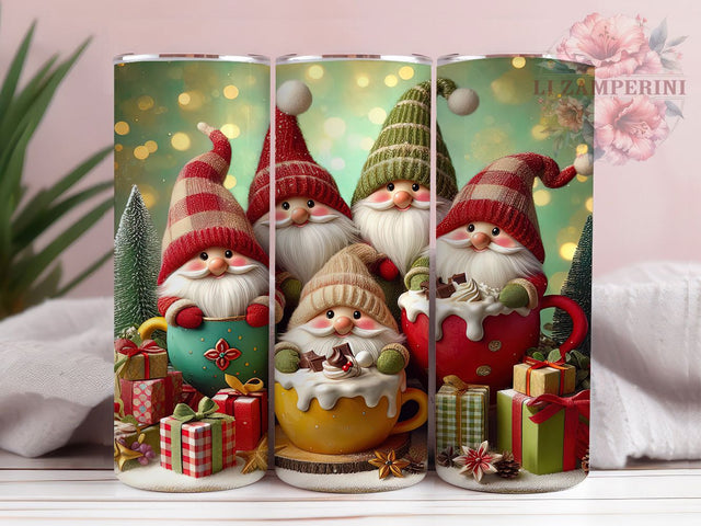 Christmas Gnome Coffee Holiday Tumbler, Merry Christmas Sublimation Design, Festive Holiday Cup Art, 20oz Xmas Tumbler, Whimsical Gnome Mug, Stylish Christmas Cup, Cozy Holiday Wrap Sublimation Li Zamperini 