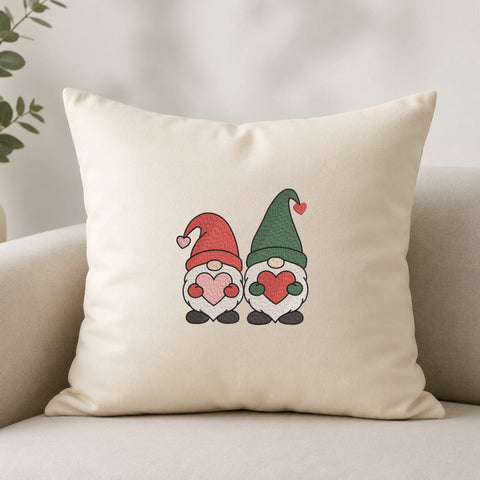 Christmas Gnome Couple Hearts Embroidery Design – Cute Love Gnomes Machine Embroidery File Embroidery/Applique DESIGNS PatternFeed8 
