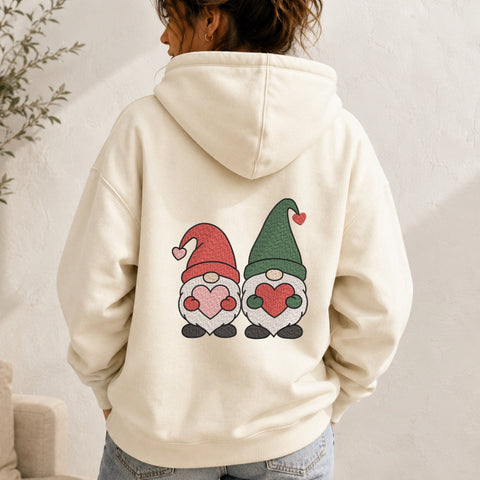 Christmas Gnome Couple Hearts Embroidery Design – Cute Love Gnomes Machine Embroidery File Embroidery/Applique DESIGNS PatternFeed8 