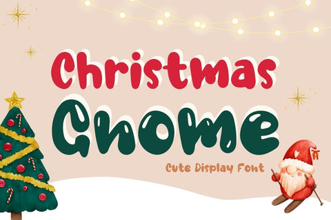 Christmas Gnome - Cute Font Font AnningArts Design 