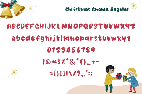 Christmas Gnome - Cute Font Font AnningArts Design 