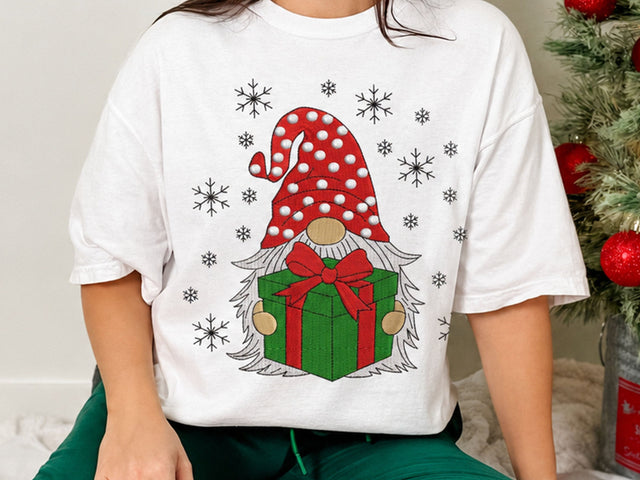 Christmas Gnome Embroidery Design, 4 sizes Embroidery/Applique DESIGNS DesignDestine 