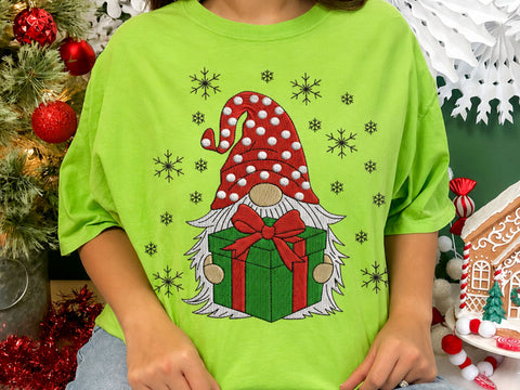 Christmas Gnome Embroidery Design, 4 sizes Embroidery/Applique DESIGNS DesignDestine 