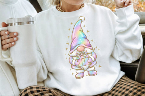 Christmas Gnome Gift Box PNG Sublimation designartist 