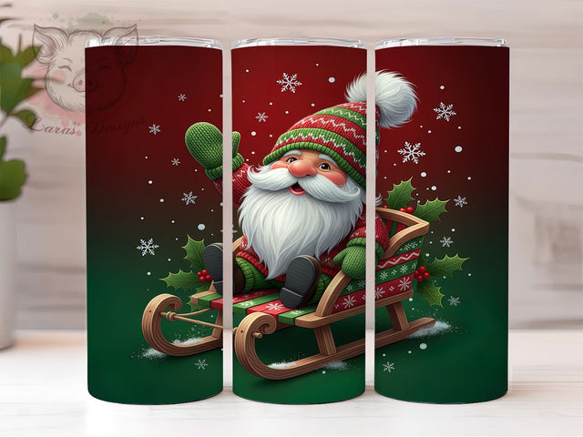 Christmas Gnome Holiday Tumbler, Holiday Gnome Sublimation Design, Festive Cup Art, 20oz Xmas Tumbler, Whimsical Gnome Mug, Stylish Christmas Cup, Cozy Holiday Wrap Sublimation Lara' s Designs 