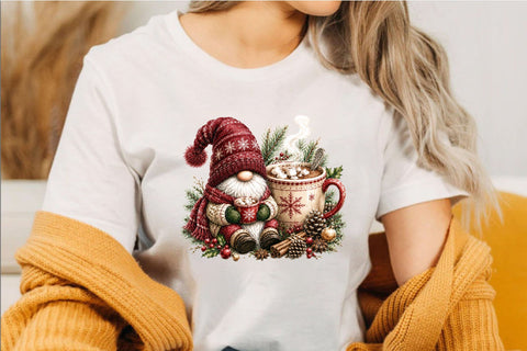 Christmas Gnome Hot Cocoa Clipart Sublimation SVGArt 