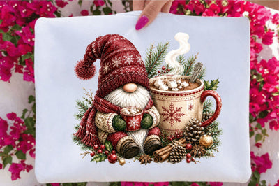 Christmas Gnome Hot Cocoa Clipart Sublimation SVGArt 