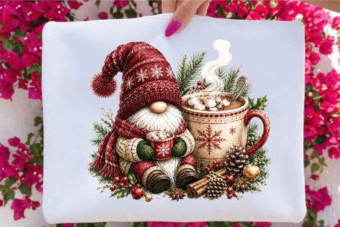 Christmas Gnome Hot Cocoa Clipart Sublimation SVGArt 