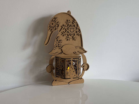 Christmas Gnome Lantern Cut Template, Laser Cut Files SVG LaserCutano 