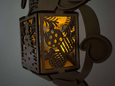 Christmas Gnome Lantern Cut Template, Laser Cut Files SVG LaserCutano 