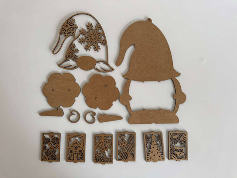 Christmas Gnome Lantern Cut Template, Laser Cut Files SVG LaserCutano 