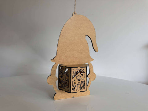 Christmas Gnome Lantern Cut Template, Laser Cut Files SVG LaserCutano 