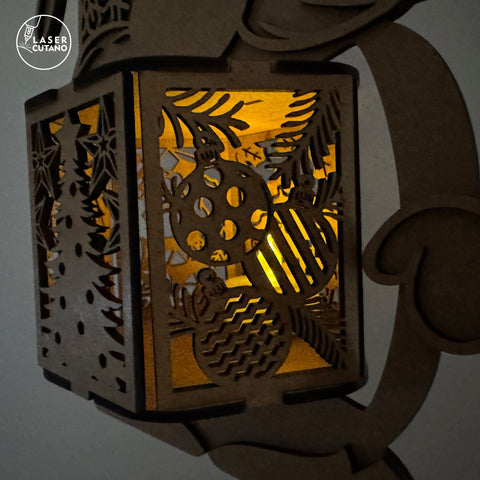🎄 Christmas Gnome Lanterns — Set of 3 Laser Cut Designs SVG LaserCutano 