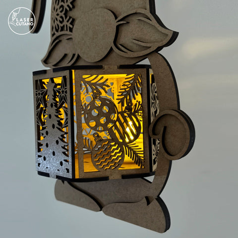 🎄 Christmas Gnome Lanterns — Set of 3 Laser Cut Designs SVG LaserCutano 