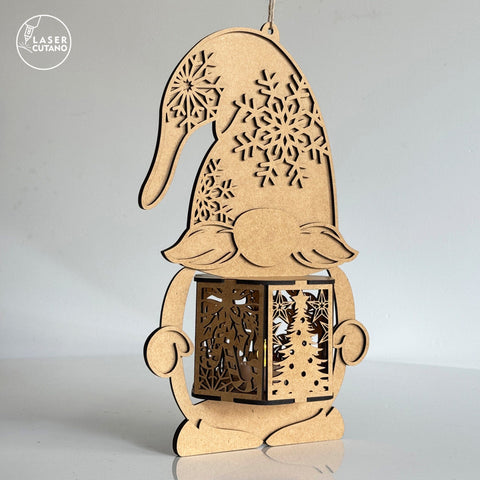 🎄 Christmas Gnome Lanterns — Set of 3 Laser Cut Designs SVG LaserCutano 