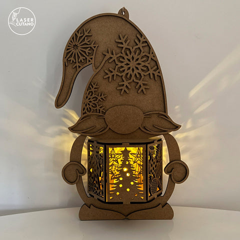 🎄 Christmas Gnome Lanterns — Set of 3 Laser Cut Designs SVG LaserCutano 