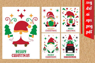 Christmas Gnome Layered Papercut Bundle 3D Paper zafrans studio 