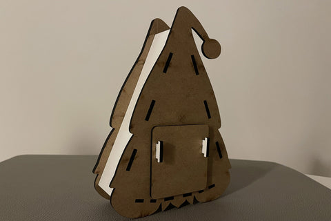 Christmas Gnome Light Box, Laser Cut Template SVG LaserCutano 