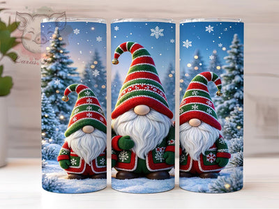 Christmas Gnome Magic 20oz Tumbler, Gnome Motif, Christmas Theme, Magic Accent, Festive Art Design, Whimsical Flair, Sublimation Wrap, 20oz Tumbler Sublimation Lara' s Designs 