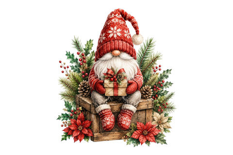Christmas Gnome PNG Clipart Sublimation SVGArt 