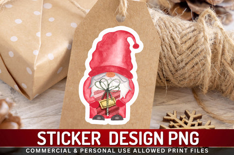 Christmas gnome Sticker Bundle Sublimation Regulrcrative 