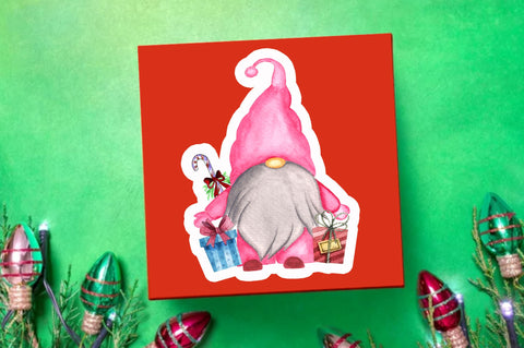 Christmas gnome Sticker Bundle Sublimation Regulrcrative 