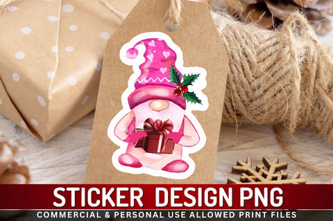 Christmas gnome Sticker Bundle Sublimation Regulrcrative 