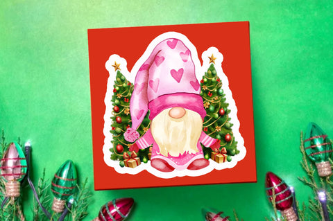 Christmas gnome Sticker Bundle Sublimation Regulrcrative 