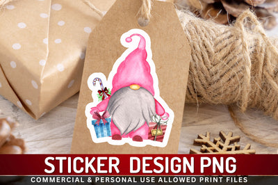 Christmas gnome Sticker Bundle Sublimation Regulrcrative 