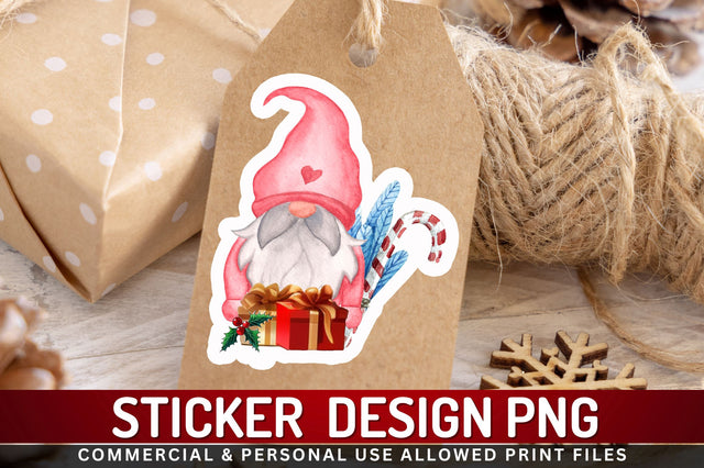 Christmas gnome Sticker Bundle Sublimation Regulrcrative 