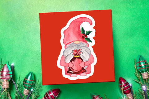Christmas gnome Sticker Bundle Sublimation Regulrcrative 