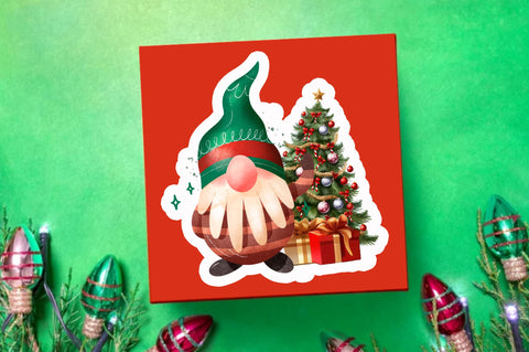 Christmas gnome Sticker Bundle Sublimation Regulrcrative 