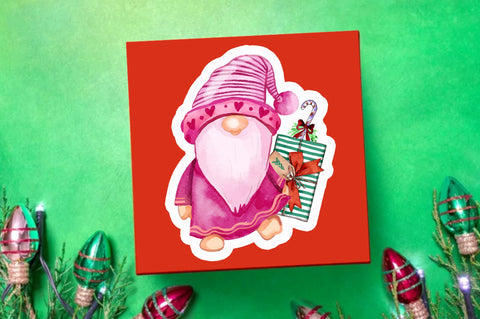 Christmas gnome Sticker Bundle Sublimation Regulrcrative 