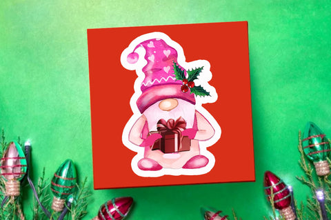 Christmas gnome Sticker Bundle Sublimation Regulrcrative 