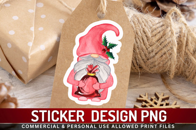Christmas gnome Sticker Bundle Sublimation Regulrcrative 