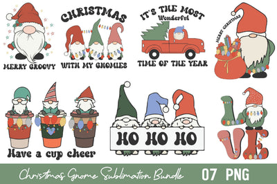Christmas Gnome Sublimation Bundle Sublimation Rupkotha 