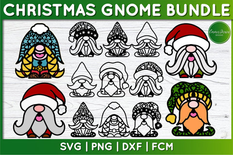 Christmas Gnome SVG Bundle | Cute Gnome SVG Cut File Bundle SVG Emma Dawn Designs 