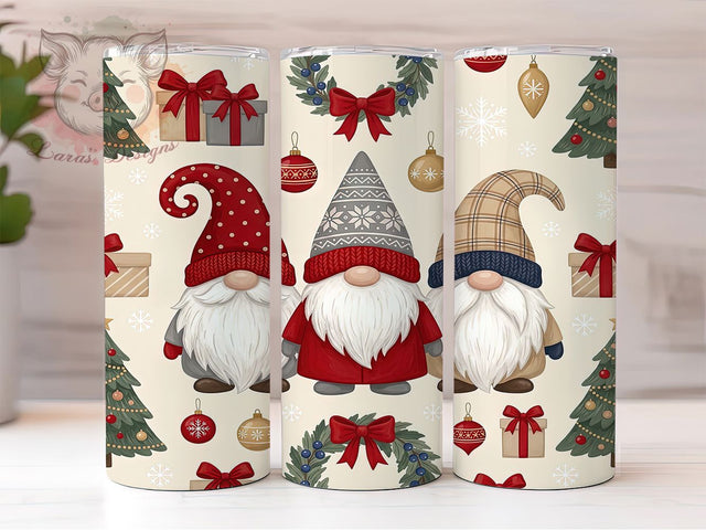 Christmas Gnome Trio 20oz Tumbler, Christmas Gnome Trio, Gnome Trio Tumbler, Gnome Tumbler Wrap, 20oz Tumbler Wrap, Christmas Tumbler, Gnome Trio PNG, Christmas Gnome PNG Sublimation Lara' s Designs 
