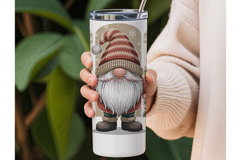 Christmas Gnome Trio 20oz Tumbler Wrap Sublimation DesignSVG 