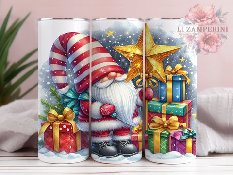 Christmas Gnome Tumbler, 20 Oz Tumbler, Sublimation Design, Gnome Christmas Decor, Holiday Drinkware, PNG Download, Winter Gnome Design Sublimation Li Zamperini 